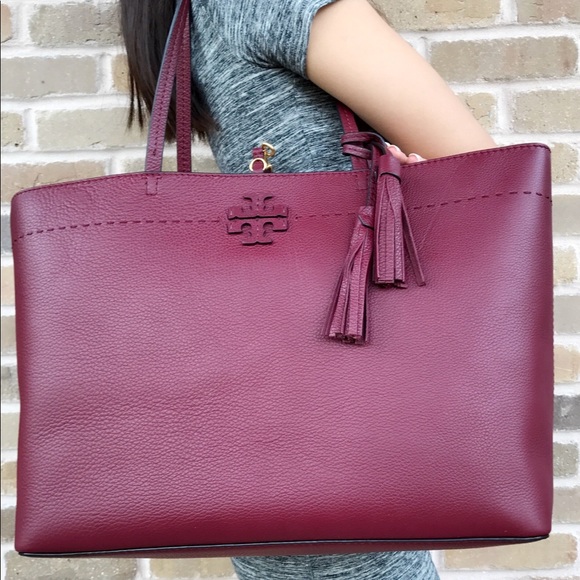 tory burch mcgraw leather tote